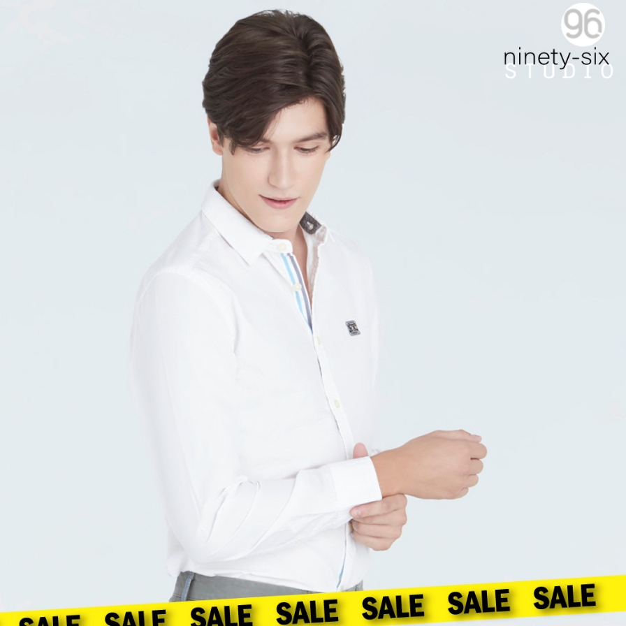 96Studio เสื้อเชิ้ตแขนยาว CX-49 สีขาว