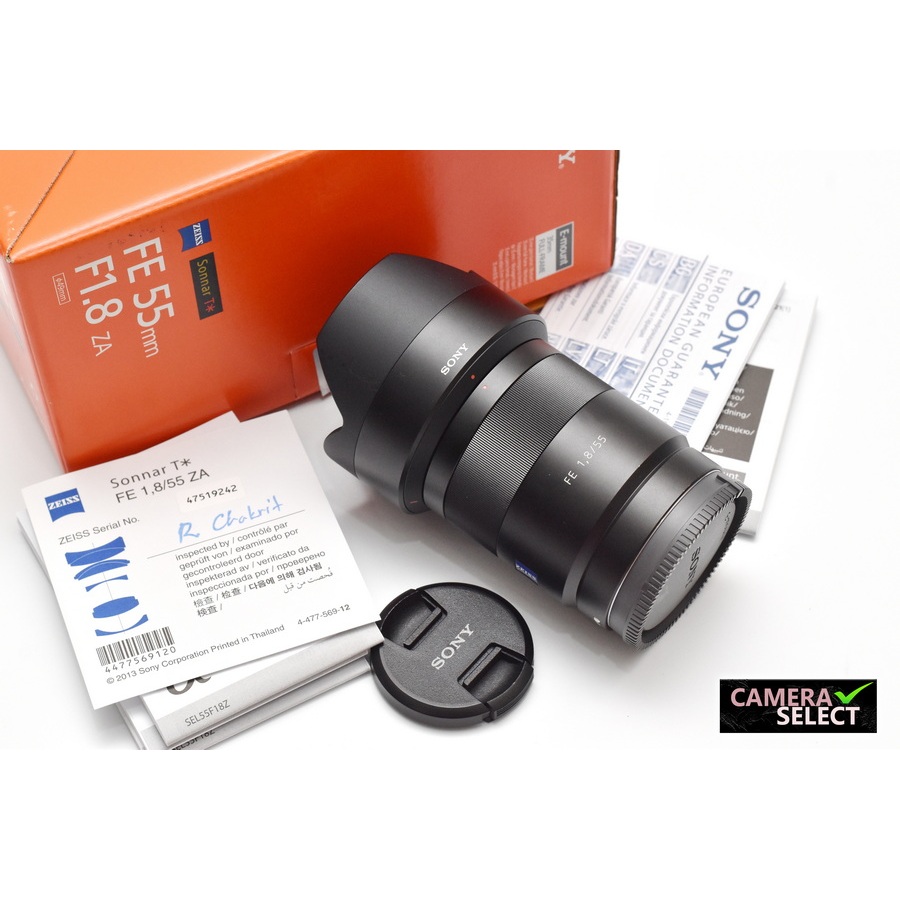 11.11(เลนสมือสอง)เลนส์ Sony Zeiss 55mm F1.8 ZA (E-Mount) สภาพสวย 9/10 การทำงานปกติเต็มระบบ อดีตประกั