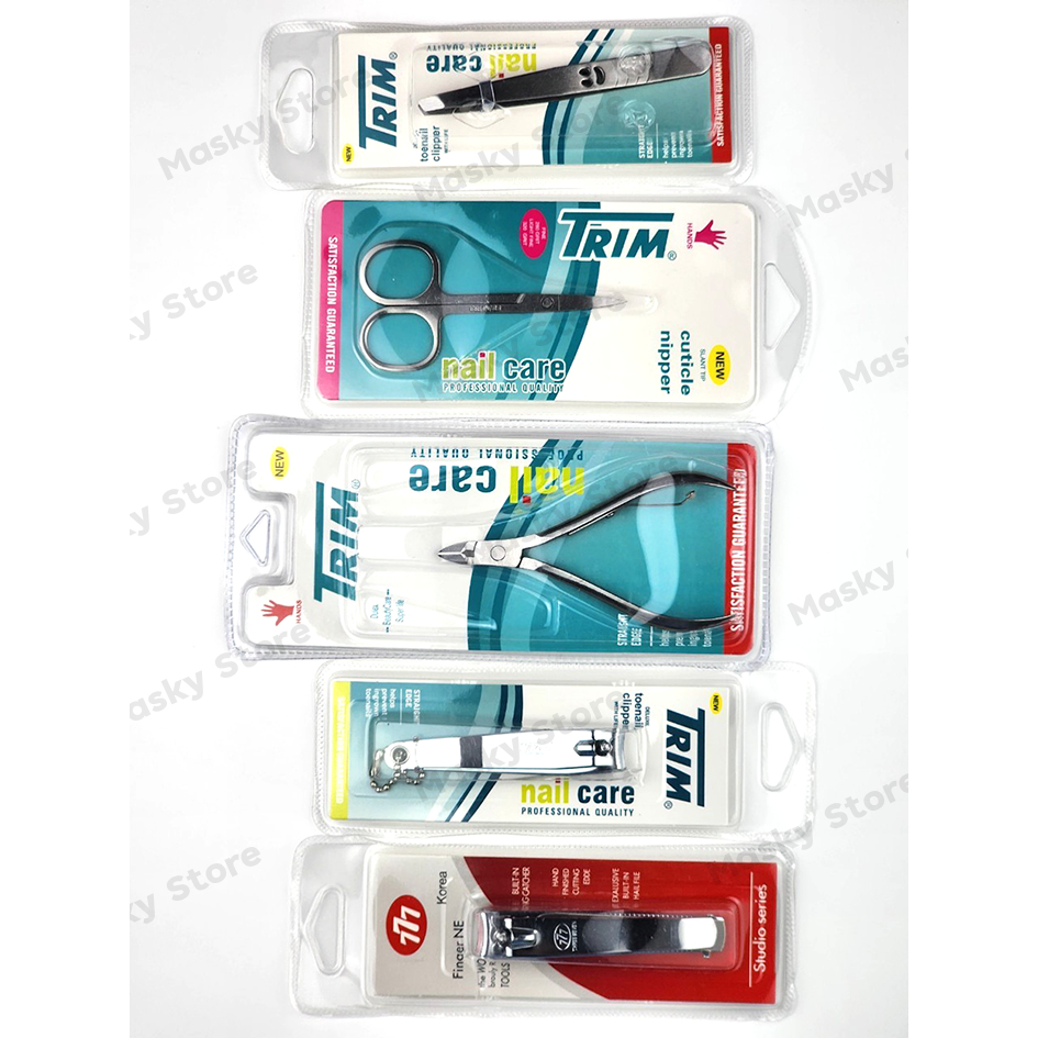 พร้อมส่ง TRIM กรรไกรตัดหนัง กรรไกรตัดเล็บ กรรไกรตัดขนจมูก ตัดขนตา แหนบถอนขน - รูปที่ 2