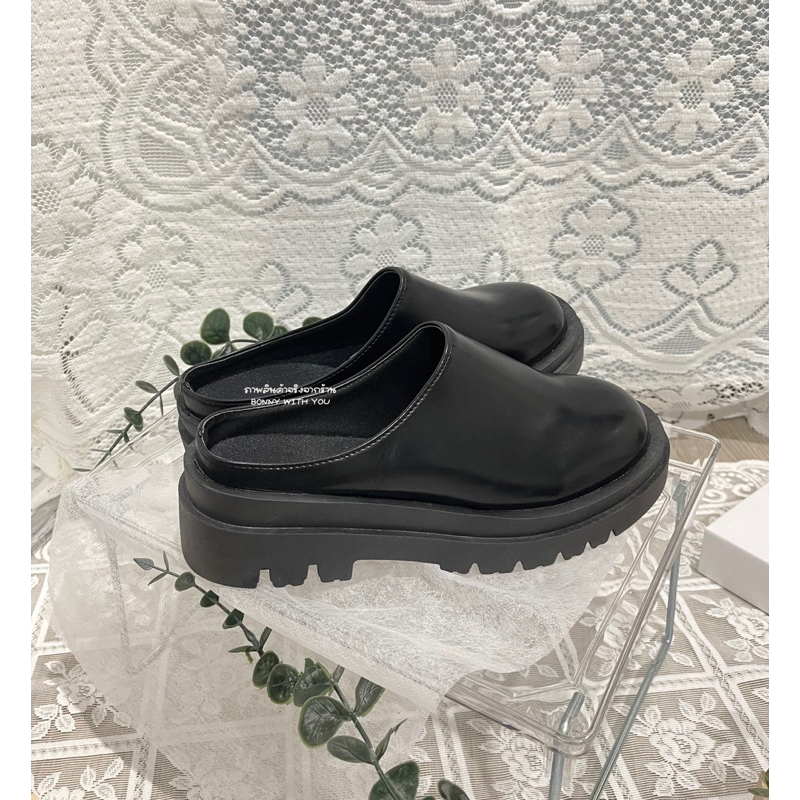 ꒰พร้อมส่ง꒱ รองเท้าLoafer แบบเปิดส้น˚ ༘ #รุ่นLucky เสริมส้น 4cm ผู้ชาย|ผู้หญิงใส่ได้