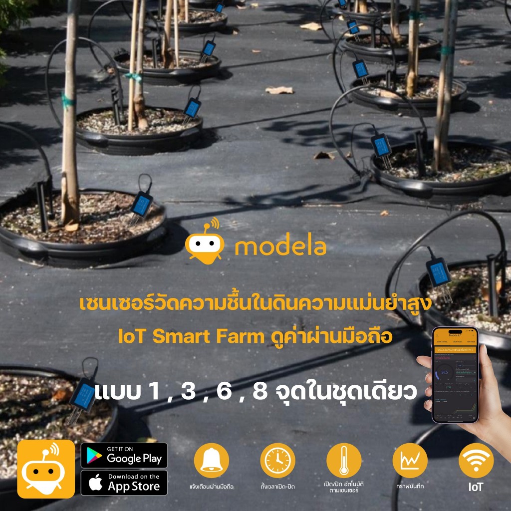 วัดความชื้นในดินแบบแม่นยำ ด้วยเซนเซอร์ 2 in 1 RS485