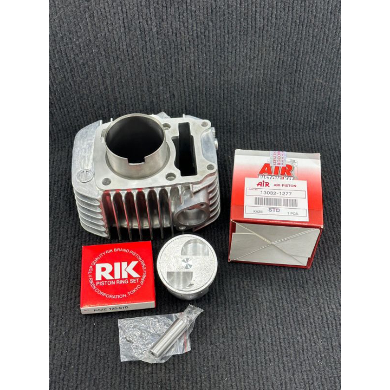 เสื้อสูบ125ลูก56มิล2วาล์วลูกคาเซ่พร้อมหลบวาล์วปลอกสูบใส่แคร้งเดิมได้เลยไม่ต้องขยายแคร้ง