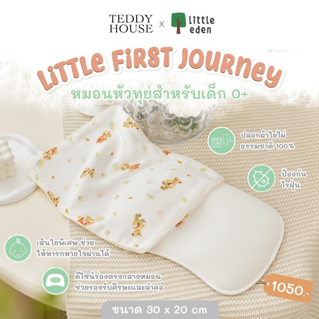 Teddy House x Little Eden - หมอนหัวทุยพร้อมปลอก