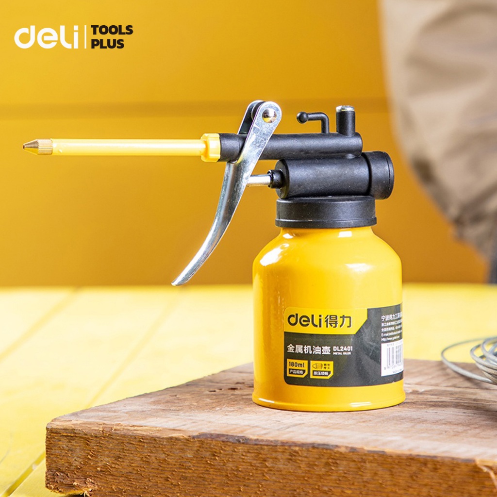 Deli กาหยอดน้ำมันเครื่อง กาน้ำมันเครื่อง 180ml สำหรับหยอดน้ำมันเครื่อง พ่นน้ำมันได้ดี Oil Gun - รูปที่ 4