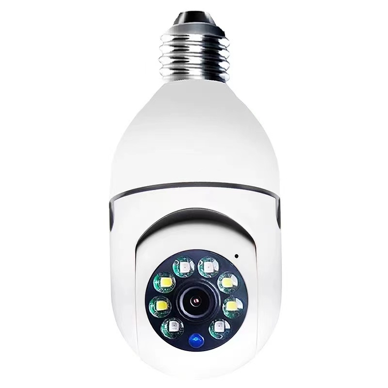 กล้องหลอดไฟ A6 กล้องตรวจสอบระยะไกล WiFi 360 องศาหัวโคมไฟสีความละเอียดสูงบ้านอัจฉริยะ