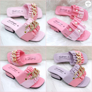 พร้อมส่ง ส่งเร็ว ไซซ์ 25-36 รองเท้าส้นสูงเด็ก รองเท้าสวยงามเ…