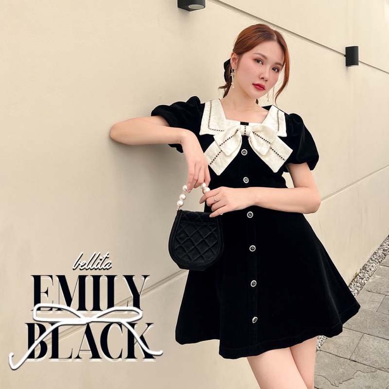 พร้อมส่ง blt brand EMILY  black dress Size XL ของใหม่ห้อยป้าย