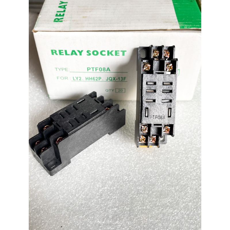 (แพ็ค1ตัว/5ตัว) PTF08A ซ็อกเก็ต รีเลย์ 8ขา Socket Relay 8ขา สำหรับรุ่นLY2, SOCKET RELAY  LY2 , HH62P