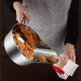 ที่ตักเฟรนช์ฟรายส์ใส่ถุง กรวยสแตนเลสตักไก่ป็อป อย่างหนา🐤มีพร้อมส่ง