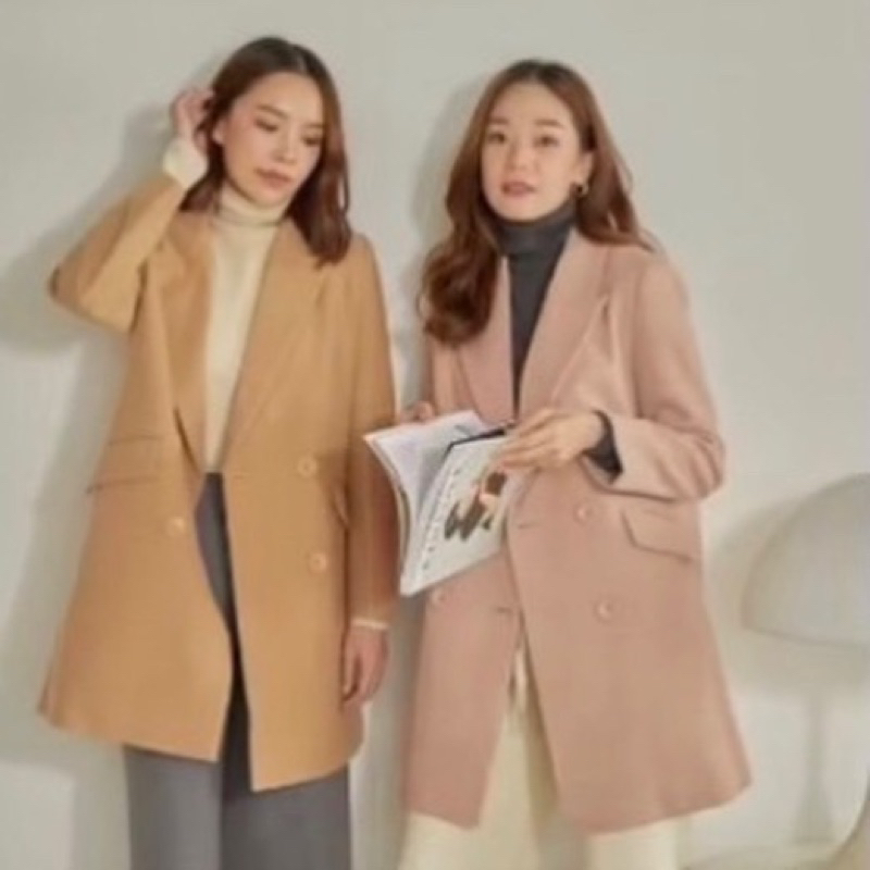 ของใหม่ป้ายห้อยNew in pack Dailysquad Basic Coat size M New in Pack อก38 โค้ทผ้าวูลทรงพอดีตัว กันหนา