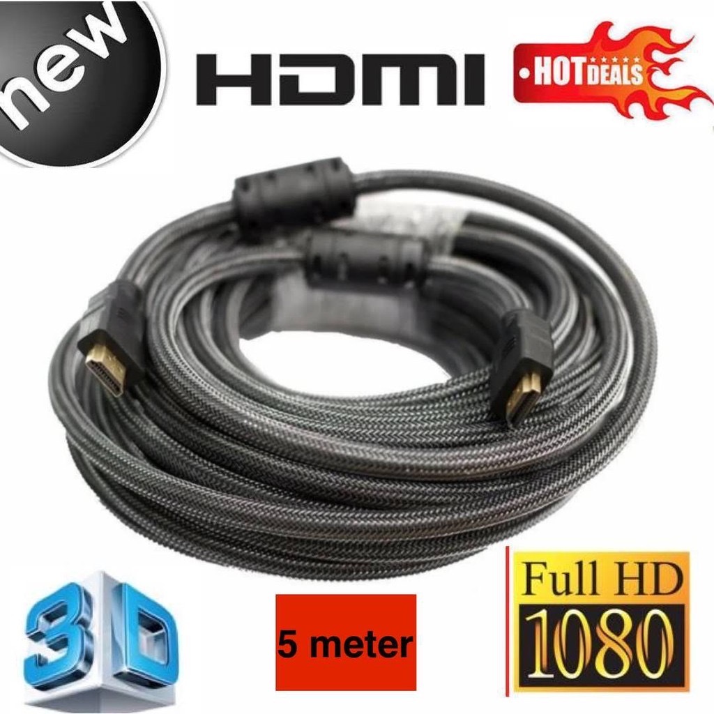 สาย TV HDMI 1.8 เมตร 3เมตร 5เมตร 10เมตร สายถักรุ่น HDMI 1.8M 3M 5M 10M 15M CABLE 3D FULL HD