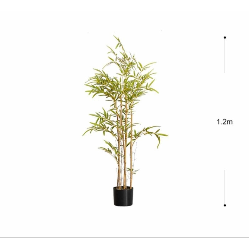 ต้นไม้ปลอม ต้นไผ่ (Fake tree) 120cm. ครบชุดพร้อมโชว์