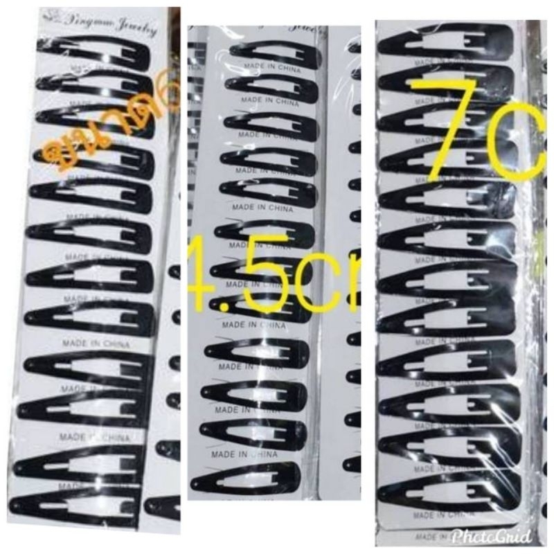 (แผง12ตัว)กิ๊บเปาะเเป๊ะสีดำไซร้กลางแผงละ12ตัวและกิ๊บเสียบสีพาสเทลหลายขนาดหลายเเบบ