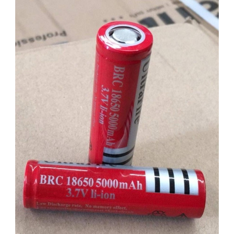 ถ่านชาร์จ 18650 3.7 V 5000 MAH หัวเรียบ ราคาต่อ ก้อน