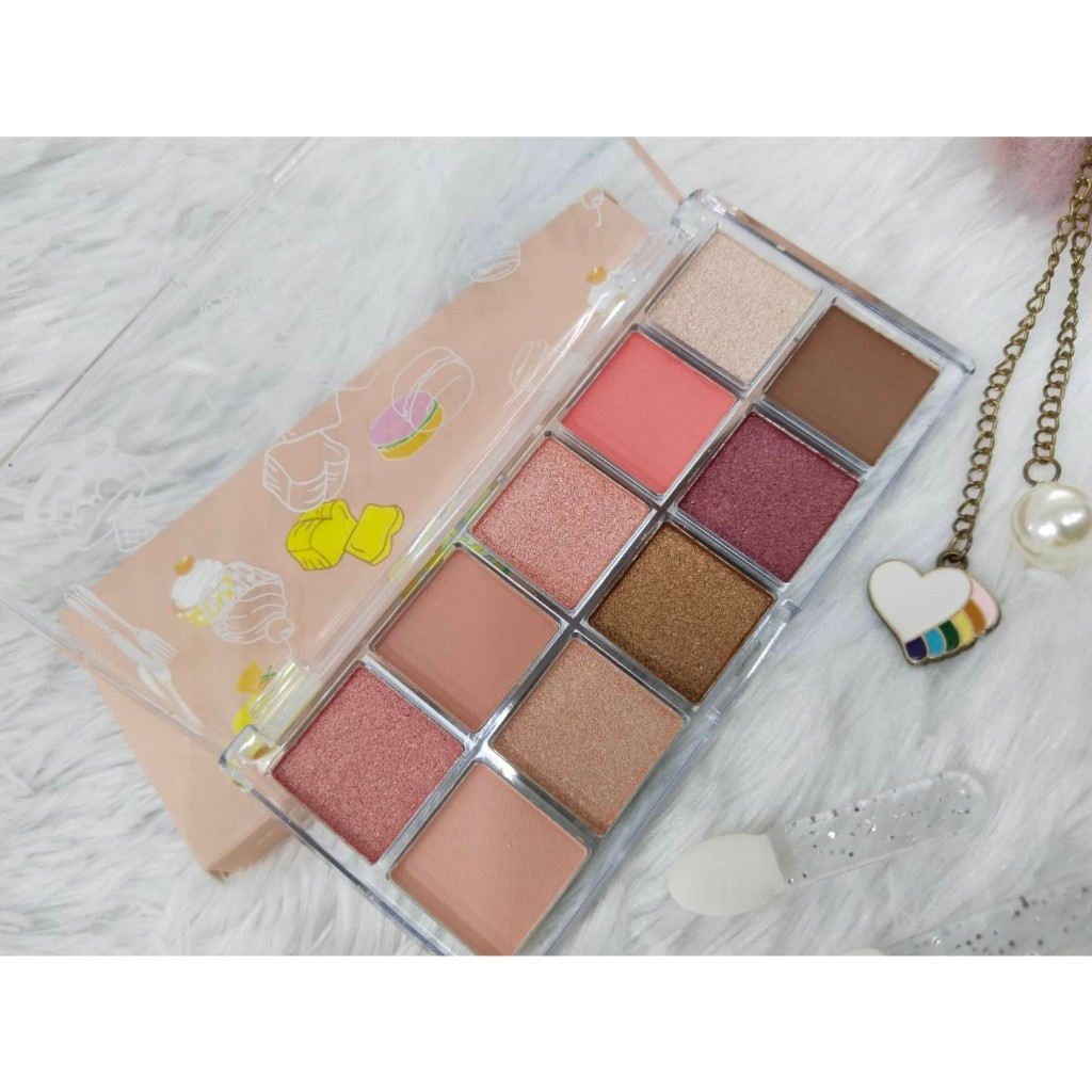 LAMEILA พาเลท อายแชโดว์ 10 สี เนื้อแมท สีสวย ติดทน กันน้ำ ขนาด 10 กรัม