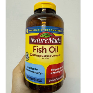 Nature Made Fish Oil ฟิชออย 1200 mg 300 Softgels 360 mg Omega-3 Exp.02/28