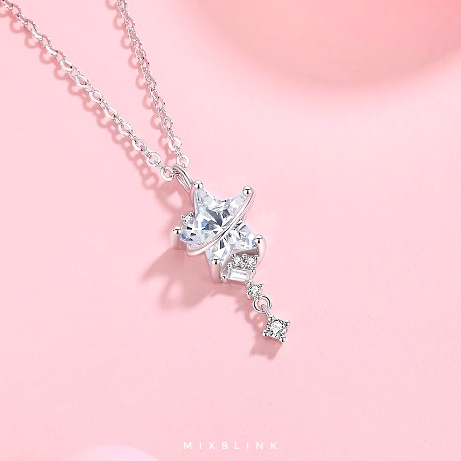 สร้อยคอ เงินแท้ 92.5% ส่งฟรี EMS ♡ รุ่น Starline ♡ - ( #K24 )