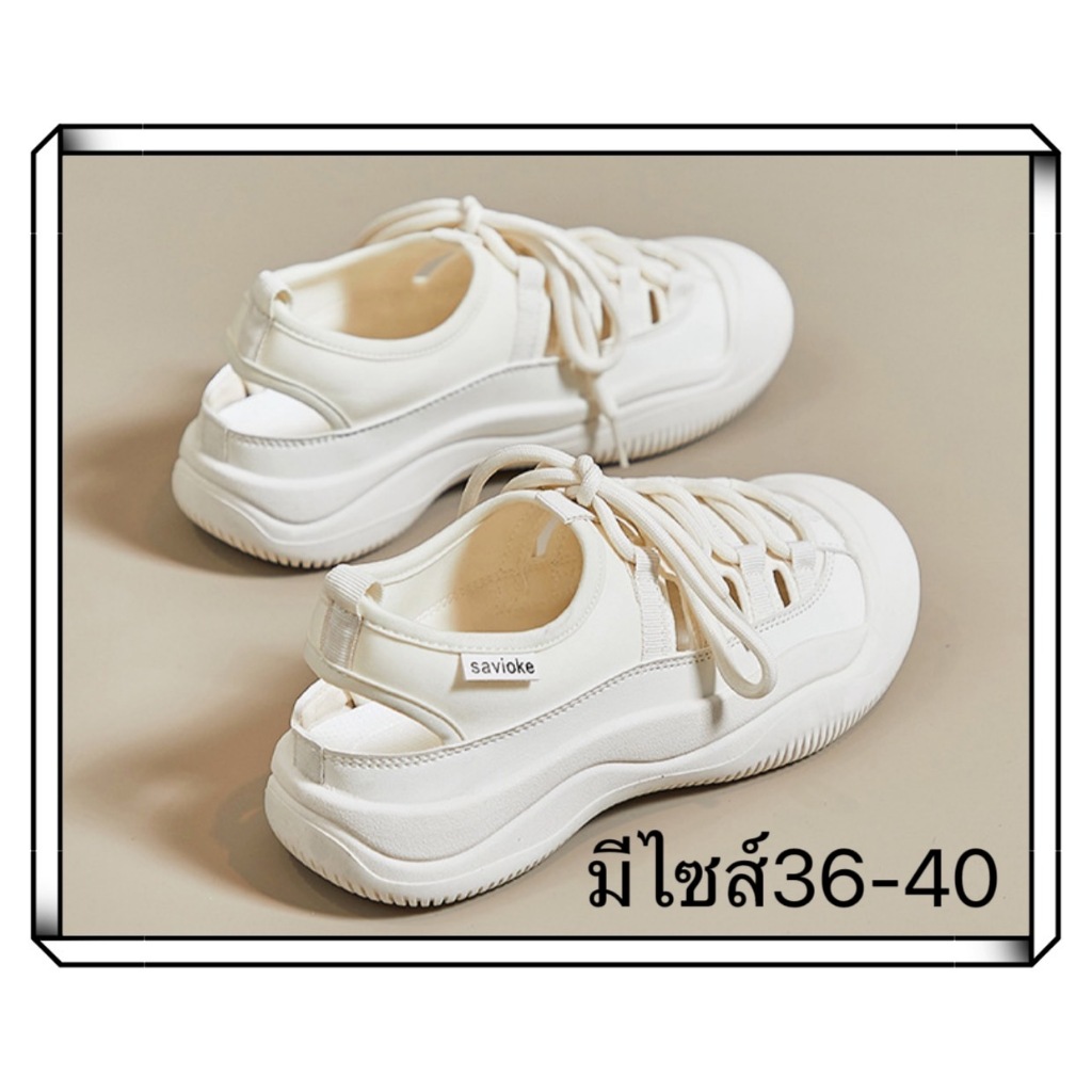มาใหม่ Marian รองเท้าผ้าใบรัดส้นสำหรับผู้หญิง No.A0449พร้อมส่ง