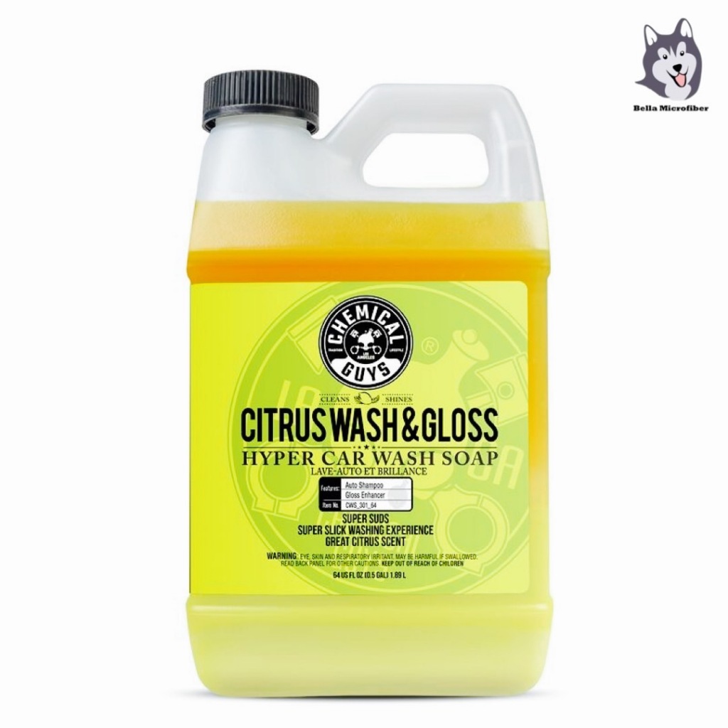 แชมพูล้างรถ Chemical Guys Citrus Wash & Gloss 64 ออนซ์ แกลลอนเล็ก(ขายยกแกลลอน)