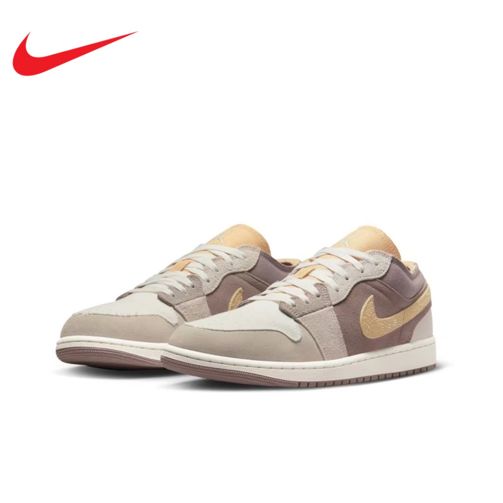 Jordan Air Jordan I Low "Taupe Hazet" Classic Trendy Anti slip and Low Wear Resistance Help retro ba
