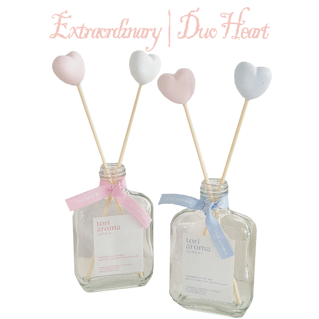 TORIAROMA | Extraordinary รุ่น Duo Heart 🤍 ก้านไม้หอมอโรมา พร้อมมอบความรักด้วยก้านปูนหัวใจปุ้กปิ้ก 💕