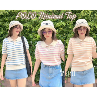 เสื้อคอปกผ้าไหมพรมริ้วMinimal GI23 (Pannie)