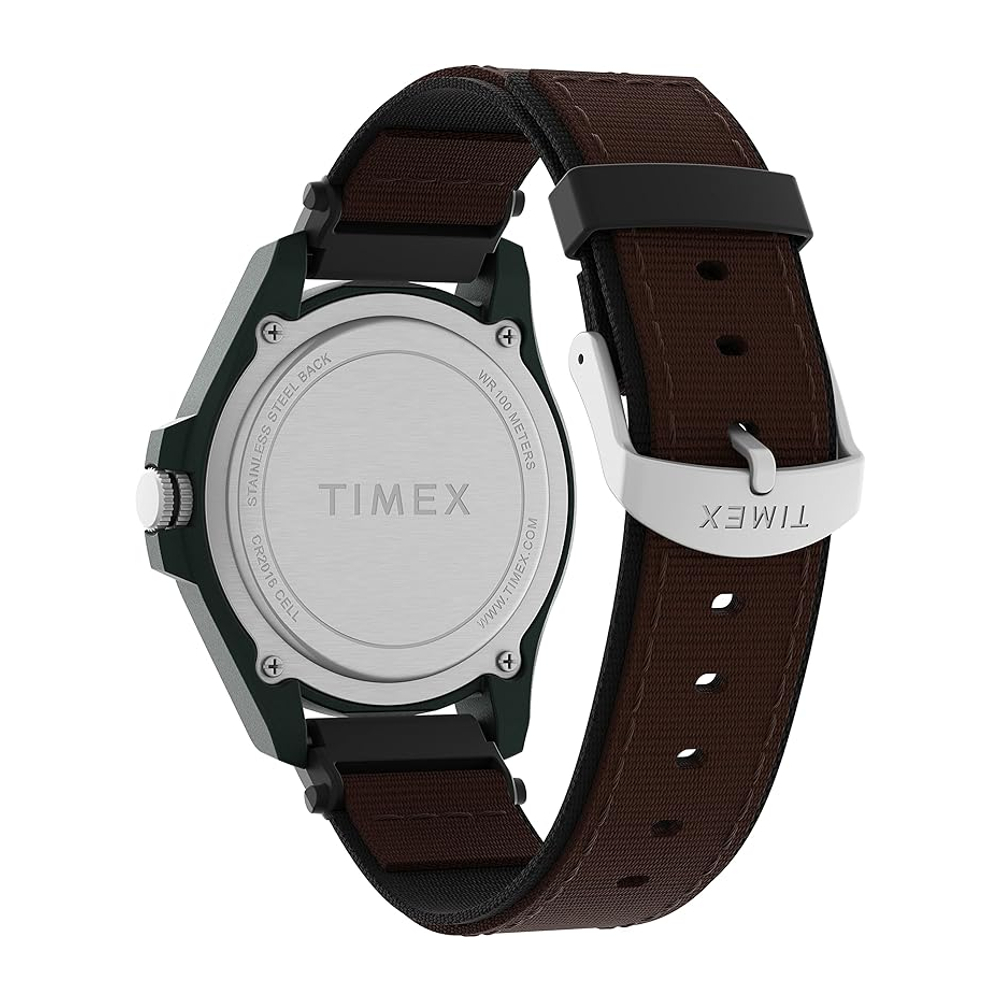 TIMEX TW4B26500 Expedition® Acadia Rugged นาฬิกาข้อมือผู้ชาย สายผ้า สีน้ำตาล หน้าปัด 42 มม.