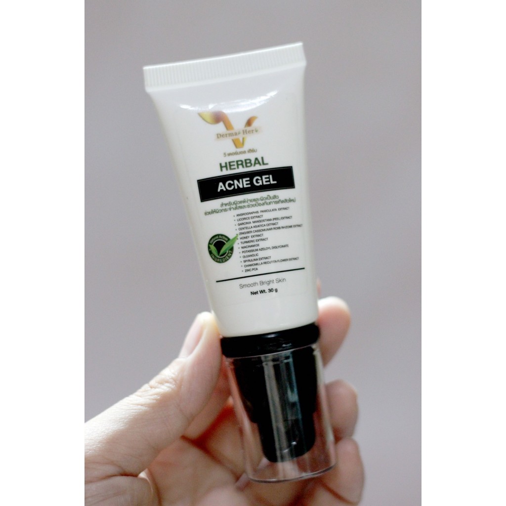 VDermalHerb Herbal acne gel ผลิตภัณฑ์บำรุงผิวหน้า รูปที่ 2