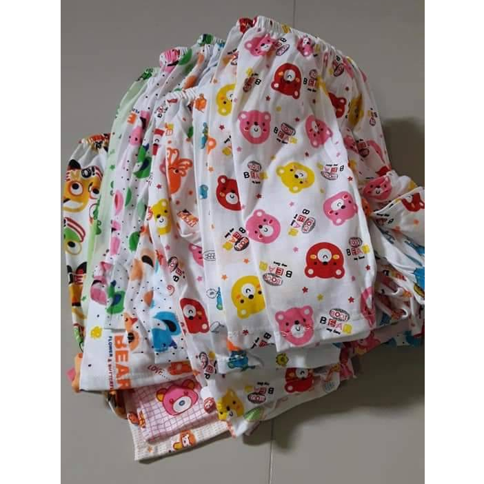(แพ็ค 5 ตัว) กางเกงขายาวเด็ก ไซส์S,M,L,XL แรกเกิด - 4 ขวบ ผ้าCotton ใส่ได้ทั้งชายและหญิง คละสีคละลาย