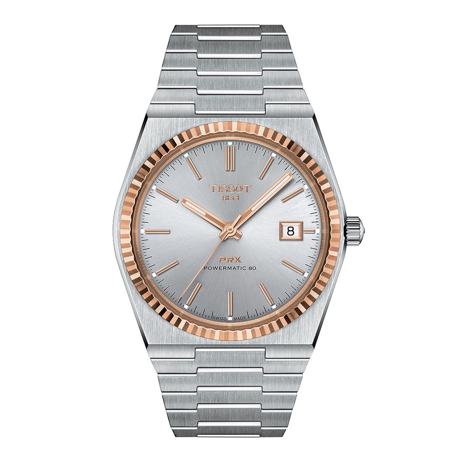 Tissot PRX Powermatic 80 Steel & 18K Gold Bezel  ทิสโซต์ พีอาร์เอ็กซ์ พาวเวอร์เมติค 80 ทอง18K T93140