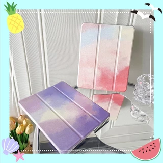 🔥ส่งจากไท🔥ภาพวาดสไตล์สีหมึก เคส for iPad air7 2025 gen 9 Gen 11 10 2022 เคสไอแพด Air4 5 10.9 11pro Case พร้อมถาดใส่ปากกา