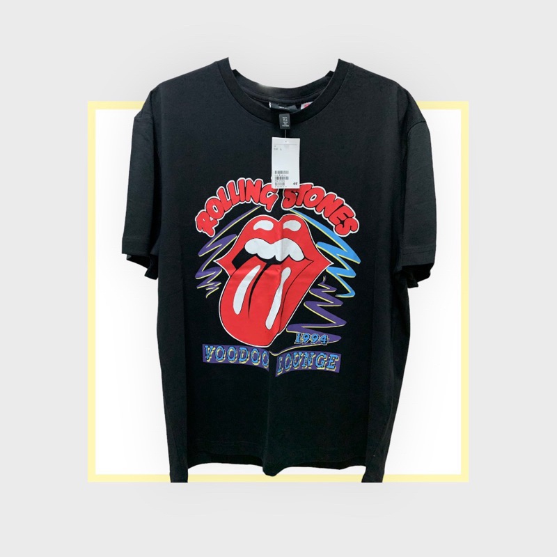 เสื้อยืดแฟชั่นชาย Rolling Stones (H&amp;M) แท้ Size_L