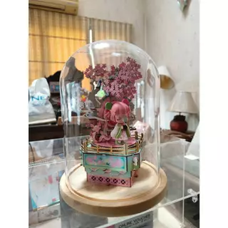 ส่งด่วนกทม. 🛵 โดมแก้ว ฐานไม้ Glass Dome โชว์ของที่ระลึก โมเดล ดอกไม้ ตกแต่งบ้าน โดมพระ