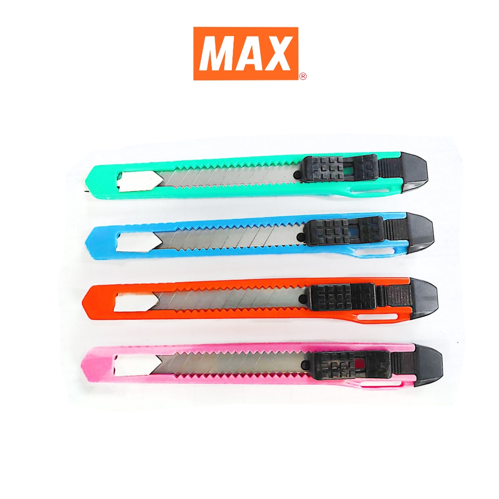 MAX (แม็กซ์) มีดคัตเตอร์ พลาสติก MAX S1  สีฟ้า SIZE S จำนวน 1 อัน