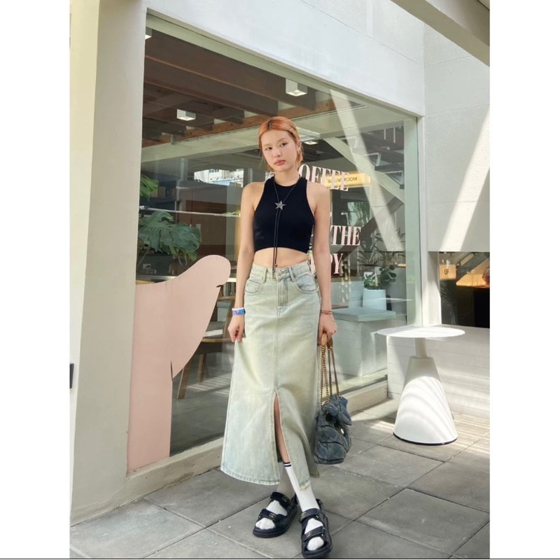 Geschwisters - Jolly Long Skirt Jeans [ต้องการเปิด live ทัก dm ]