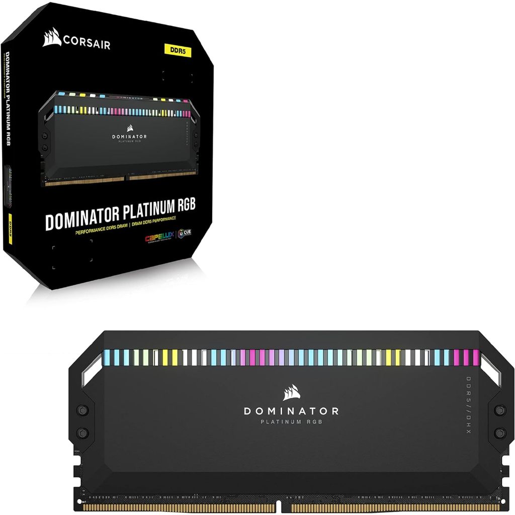 CORSAIR DOMINATOR PLATINUM RGB DDR5 : CMT64GX5M2X5600C40 : BLACK