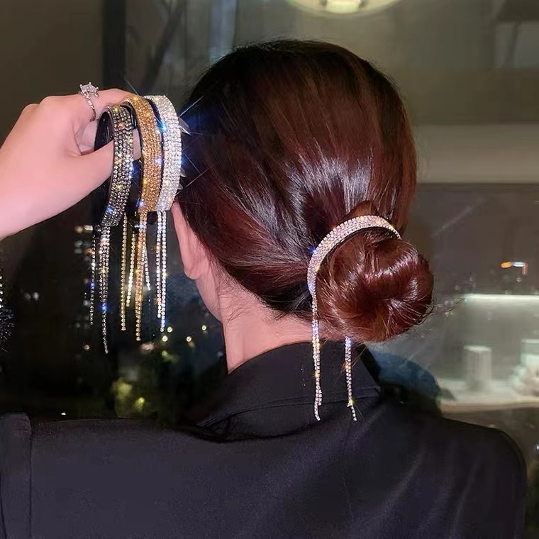 เครื่องประดับผมผู้หญิง ที่เกล้าผม ที่มัดผมสไตล์เกาหลี Korean style hair band diamond hair pin ball hair clip