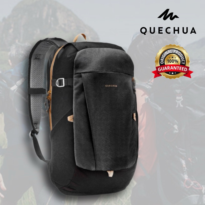 กระเป๋าเป้สะพายหลังขนาด 20 ลิตร รุ่น NH100 (สีดำ) QUECHUA