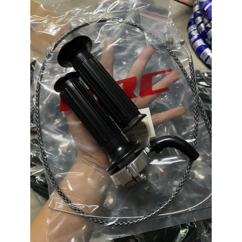 ประกับคันเร่ง ทรงRMมินิ ประกับมีเนียม+ปลอกแฮนด์ ประกับRM ประกับRMมินิ เนื้องานสวย ทดรอบจริง ข้องอเป็