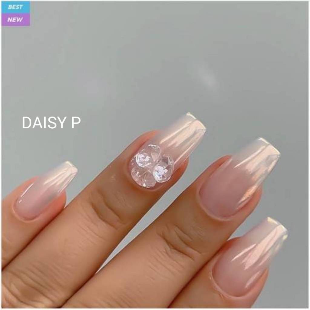 ผงขัดเล็บกระปุก Daisy P Mirror Powder เนื้อบาง โดอิ Doi by NailBayo ของแท้นำเข้าจากเกาหลี พร้อมส่ง