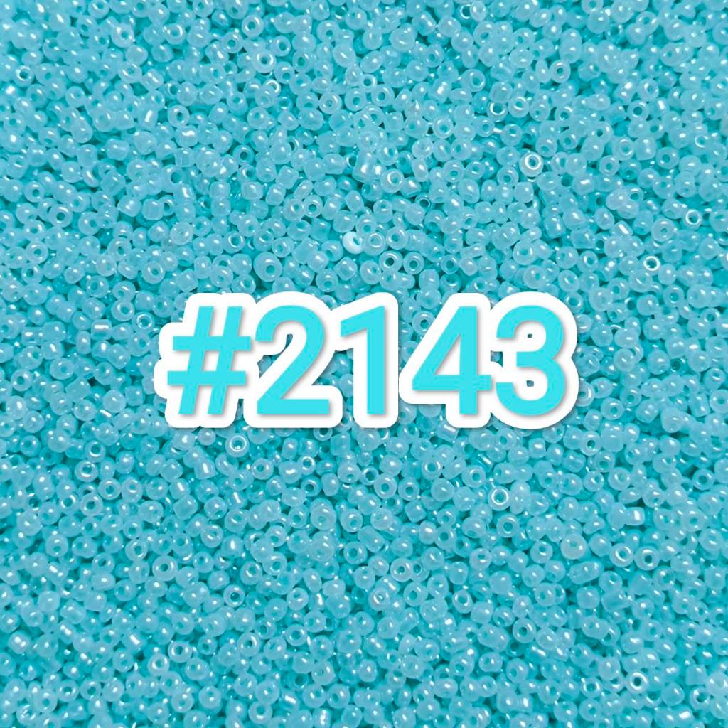 ลูกปัดเม็ดทราย เคลือบมุก 2 mm. (12/0) สีพื้น 50 กรัม มี 11 สี – โปรปัง