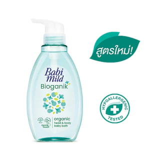 เบบี้ มายด์ ผลิตภัณฑ์อาบน้ำและสระผม ไบโอแกนิก ออร์แกนิก 380 มล. BABI MILD BABY BATH BIOGANIK 380 ML.