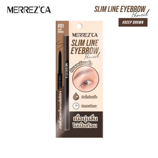 ( 1 แถม 1 ) Merrez'ca ดินสอเขียนคิ้ว เมอร์เรซกา สลิม ไลน์ อายโบรว์ Merrezca Slim Line Eyebrow Pencil 0.05 กรัม
