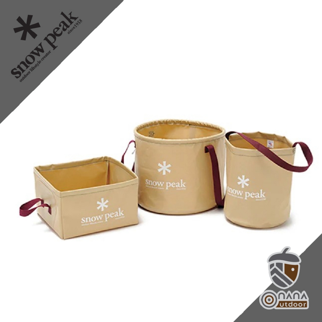 Snow peak camping bucket series ถังนี้ใช้วัสดุโพลีเอสเตอร์ PVC กันน้ำ