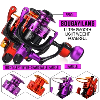 Sougayilang รอกตกปลาล่าสุดมีให้เลือก 5.2: 1 สีติดตั้งที่จับไฟฟ้าและมีโครงสร้างโลหะภายในที่เสถียรยิ่งขึ้น