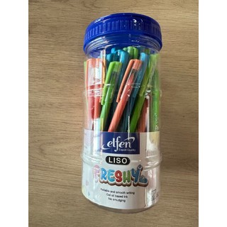 ปากกา elfe Liso Freshy หมึกสีน้ำเงิน 0.5 มม. ( 1*50 ด้าม )