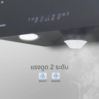[โค้ดไลฟ์ลดสูงสุด50%] Kashiwa เครื่องดูดควัน kitchen hood หน้ากระจก รุ่น KW-102
