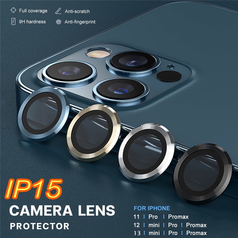 1PCS DIY ประดับเพชร หลากสี ฟิล์มกล้องสำหรับ For iPhone 15 Pro Max 11 14 13 12 Pro Max 15 Plus 12 mini ฟิล์มกระจกนิรภัย