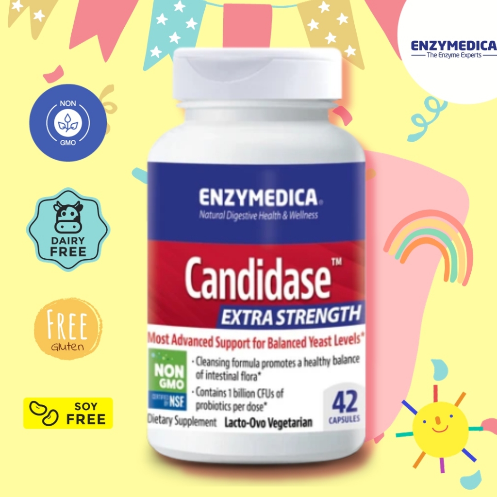 Enzymedica Candidase™ Extra Strength - 42 Capsules 💕เอ็นไซม์ปรับสมดุลยีสต์สูตรพิเศษ💕