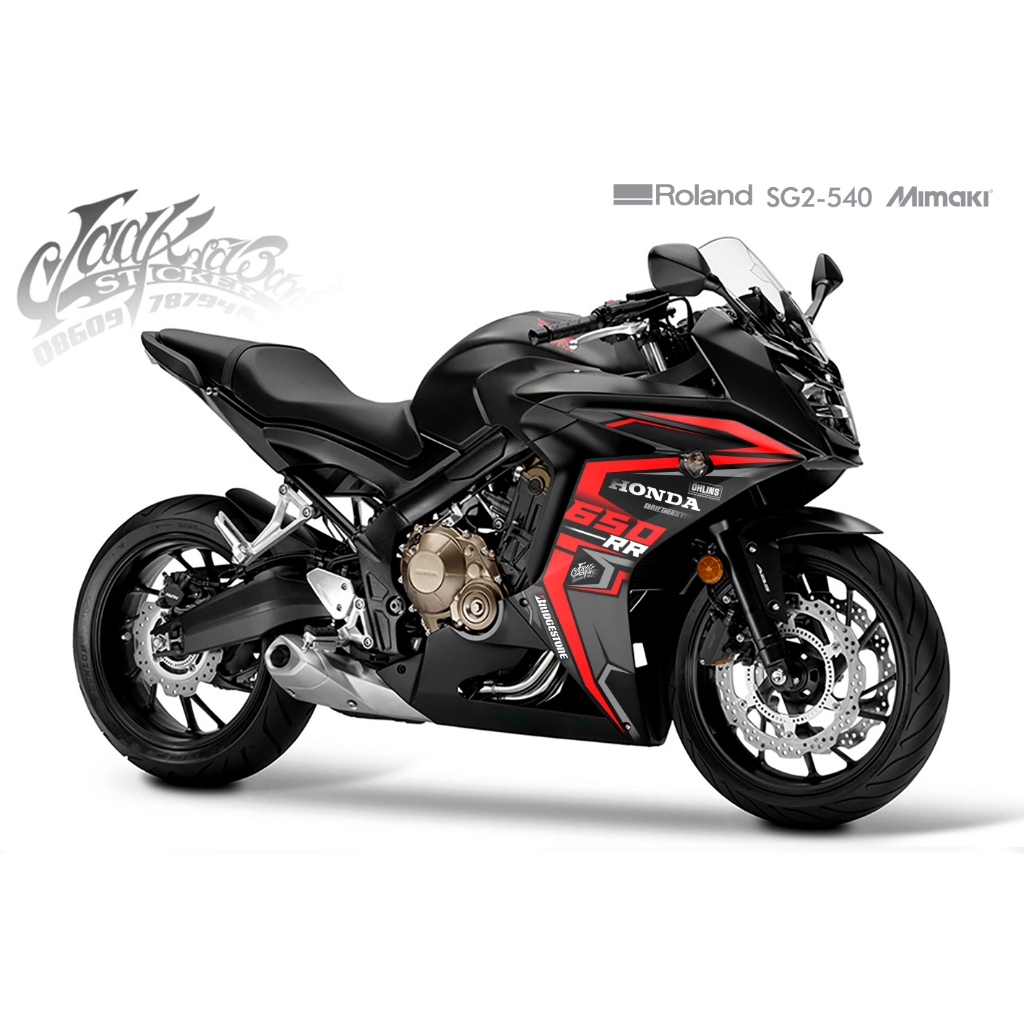 สติ๊กเกอร์แต่งลายรถ Honda Cbr 650F ลาย 650RR เฉพาะแฟริ่งคุ่หน้า